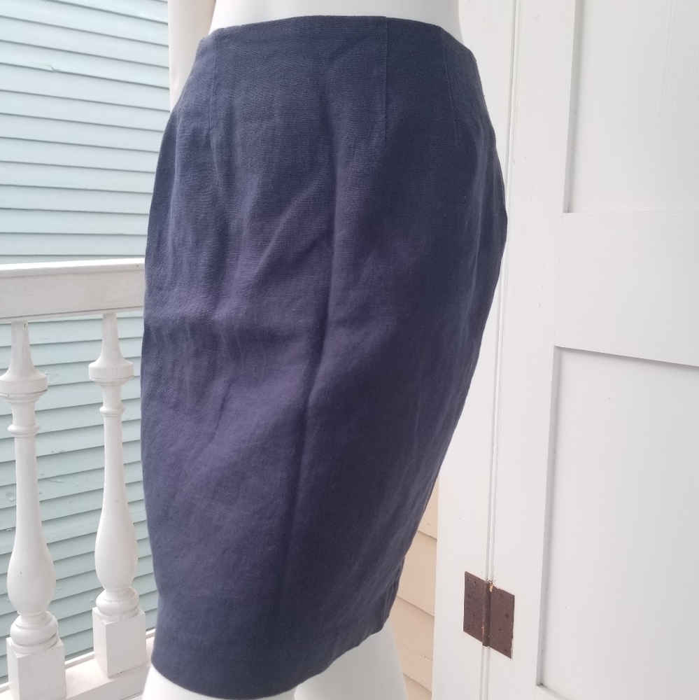 Linen pencil skirt